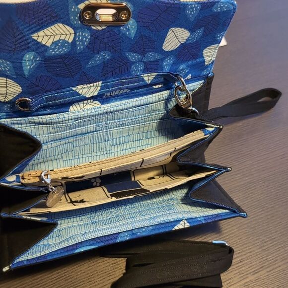 Canvas cat pattern wallet bag wristlet Nwot - Picture 3 of 9